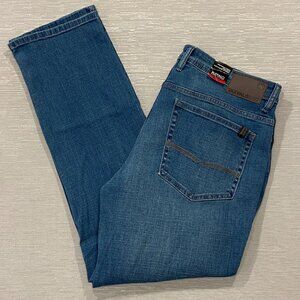 Buffalo David Bitton Jack Jeans Mens 34 x 32 Slim Fit Straight Medium Wash Denim